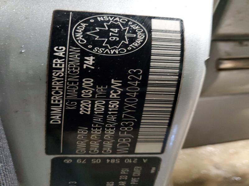 Продажа на аукционе авто 2000 Mercedes-benz E, vin: WDBJF83J7YX040423, номер лота: 96482695