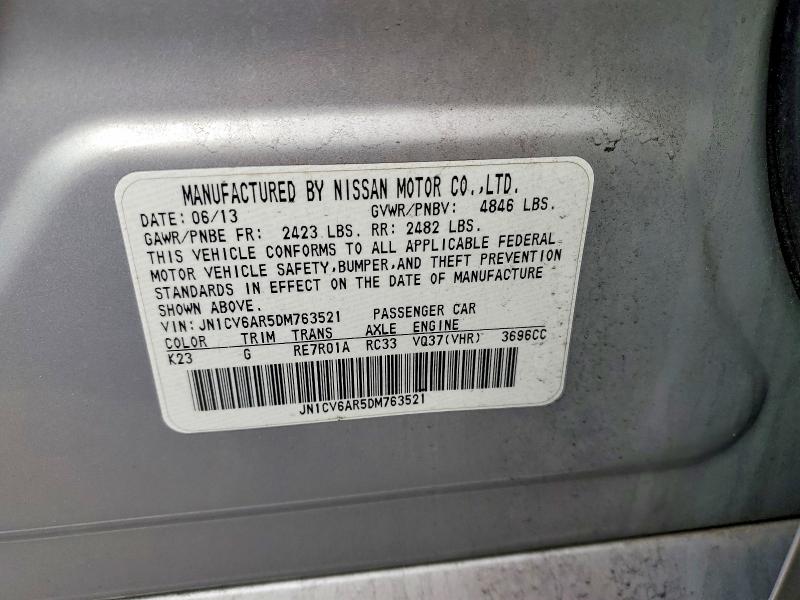 Aukcja sprzedaży 2013 Infiniti G37, vin: JN1CV6AR5DM763521, numer aukcji: 72743345