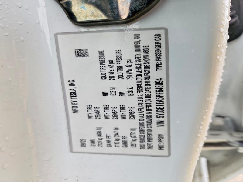 Продажа на аукционе авто 2023 Tesla Model 3, vin: 5YJ3E1EA5PF648094, номер лота: 74589835