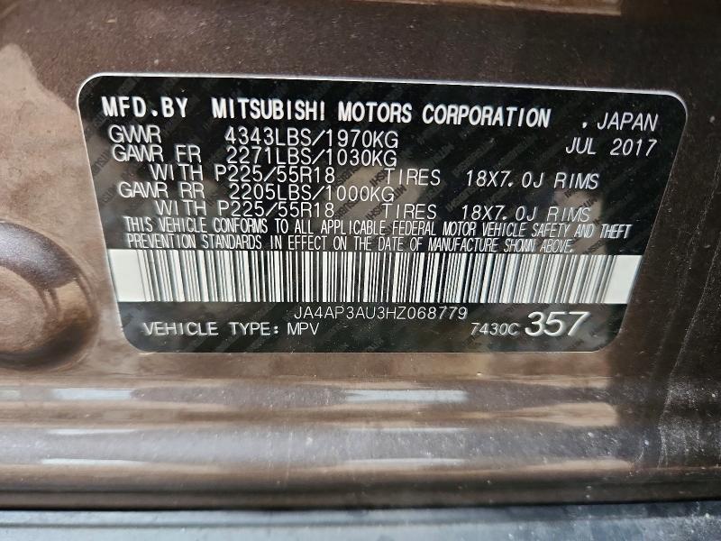 Продаж на аукціоні авто 2017 Mitsubishi Outlander Sport, vin: JA4AP3AU3HZ068779, номер лоту: 99674775