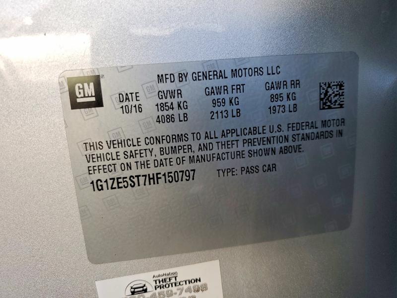 Продаж на аукціоні авто 2017 Chevrolet Malibu, vin: 1G1ZE5ST7HF150797, номер лоту: 98419755