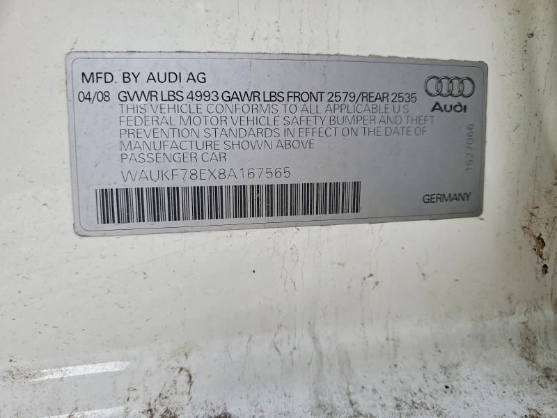 Продажа на аукционе авто 2008 Audi A4 2.0t Av, vin: WAUKF78EX8A167565, номер лота: 73702885
