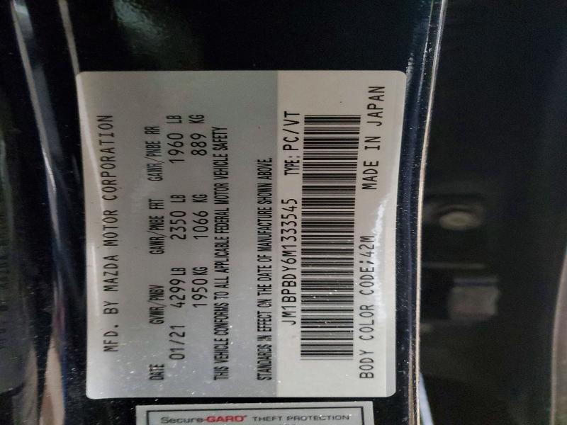 Aukcja sprzedaży 2021 Mazda 3, vin: JM1BPBDY6M1333545, numer aukcji: 73178485
