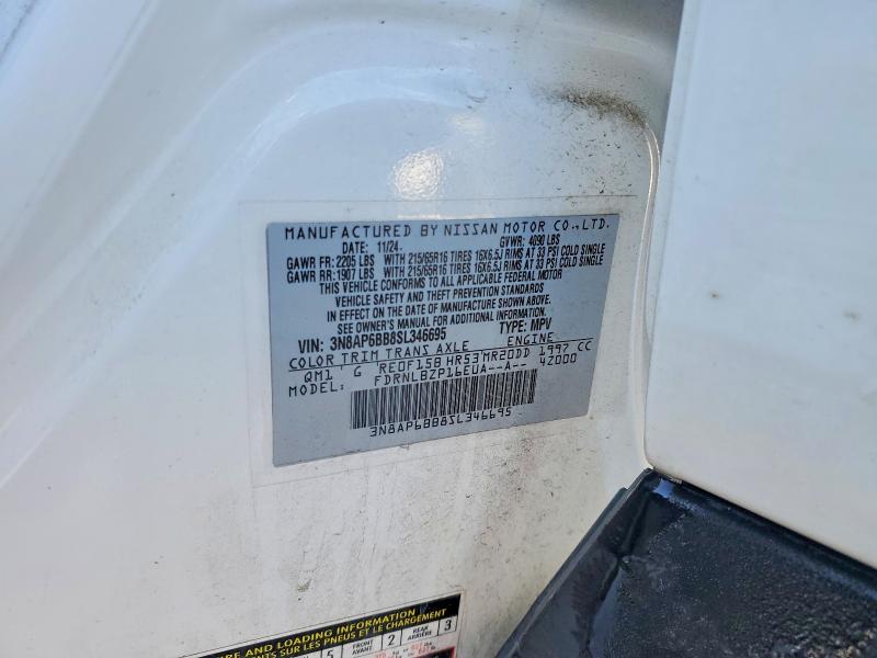 Продажа на аукционе авто 2025 Nissan Kicks, vin: 3N8AP6BB8SL346695, номер лота: 72681435