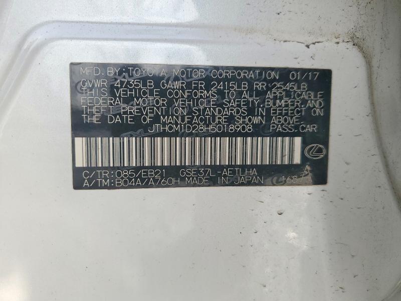 Продаж на аукціоні авто 2017 Lexus Is, vin: JTHCM1D28H5018908, номер лоту: 99910595