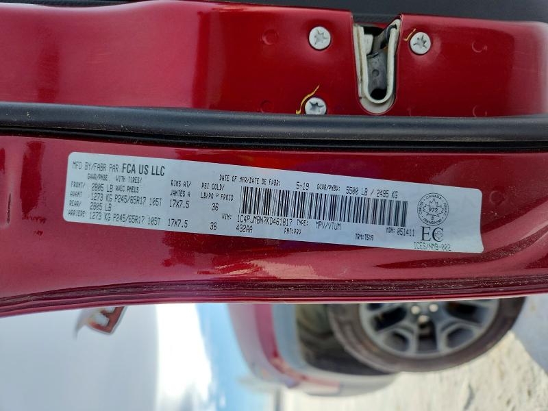 Aukcja sprzedaży 2019 Jeep Cherokee T, vin: 1C4PJMBN7KD461817, numer aukcji: 99854705