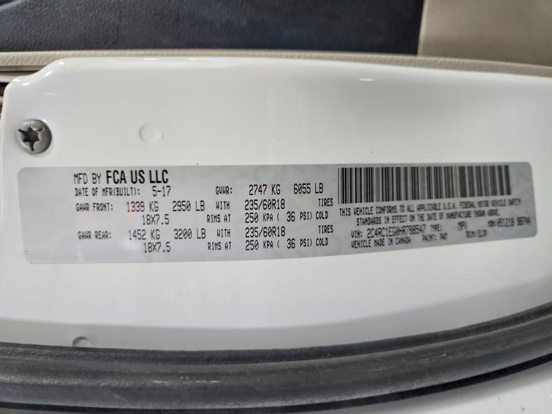 Продажа на аукционе авто 2017 Chrysler Pacifica, vin: 2C4RC1EG0HR788547, номер лота: 97120915