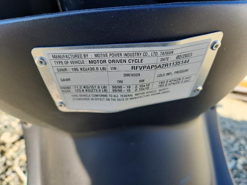 2024 Genuine Scooter Co. Buddy მანქანა იყიდება აუქციონზე, vin: RFVPAP5A2R1135144, აუქციონის ნომერი: 99078005