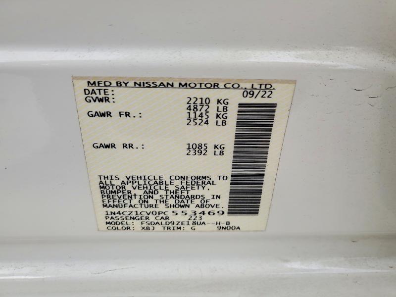 96634145 :رقم المزاد ، 1N4CZ1CV0PC553469 vin ، 2023 Nissan Leaf مزاد بيع