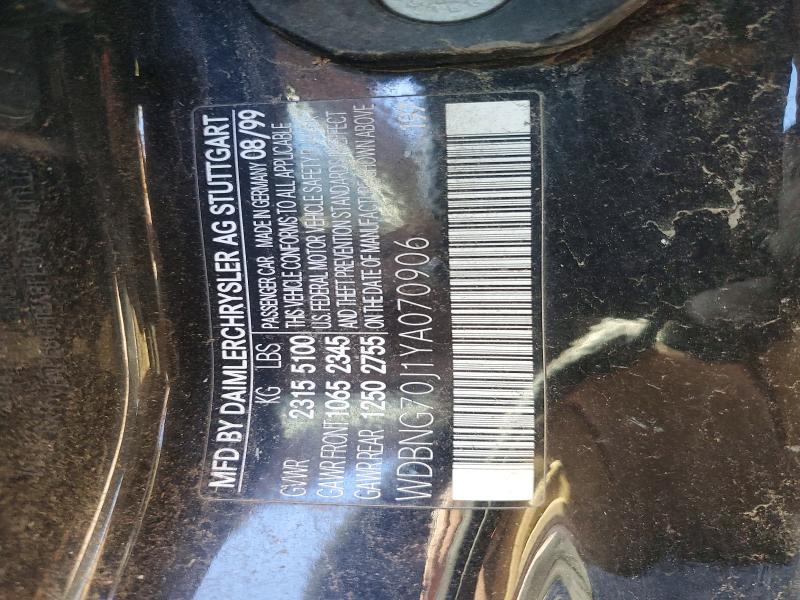 98045985 :رقم المزاد ، WDBNG70J1YA070906 vin ، 2000 Mercedes-benz S مزاد بيع