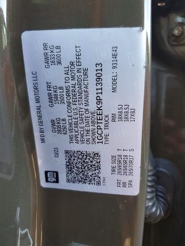 2023 Chevrolet Colorado T მანქანა იყიდება აუქციონზე, vin: 1GCPTEEK9P1139013, აუქციონის ნომერი: 73380825