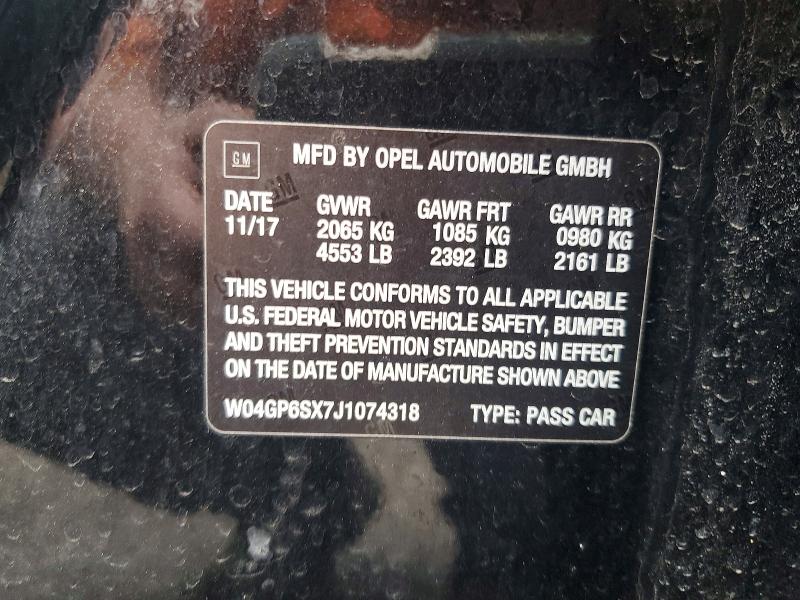 Продажа на аукционе авто 2018 Buick Regal, vin: W04GP6SX7J1074318, номер лота: 99269875
