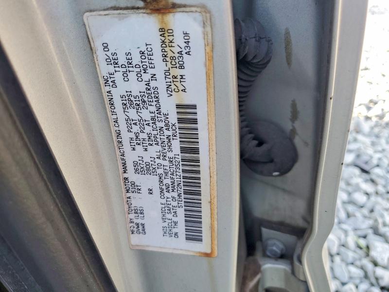 99376315 :رقم المزاد ، 5TEHN72N11Z735271 vin ، 2001 Toyota Tacoma مزاد بيع