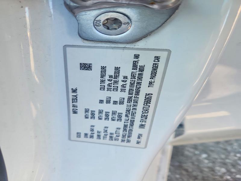 Aukcja sprzedaży 2020 Tesla Model 3, vin: 5YJ3E1EA7LF660676, numer aukcji: 73949555