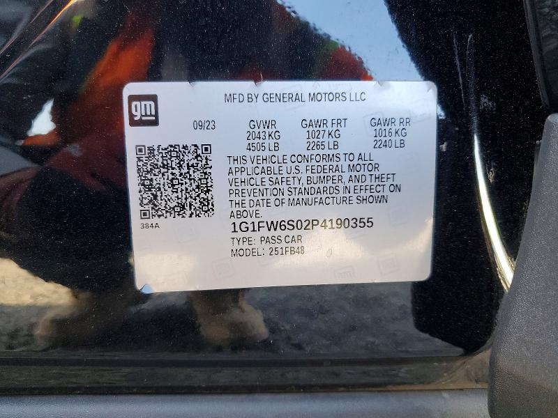Продаж на аукціоні авто 2023 Chevrolet Bolt Ev, vin: 1G1FW6S02P4190355, номер лоту: 74827295