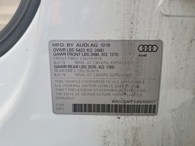 Aukcja sprzedaży 2017 Audi Q5 Premium, vin: WA1C2AFP1HA066347, numer aukcji: 73097995