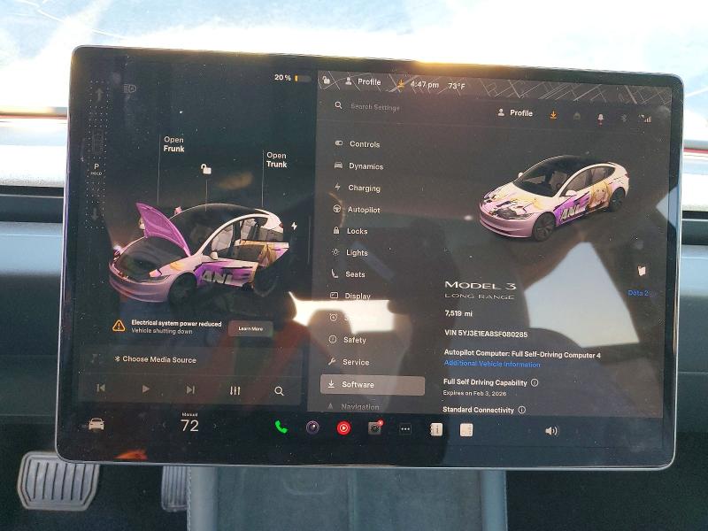 74566925 :رقم المزاد ، 5YJ3E1EA8SF080285 vin ، 2025 Tesla Model 3 مزاد بيع