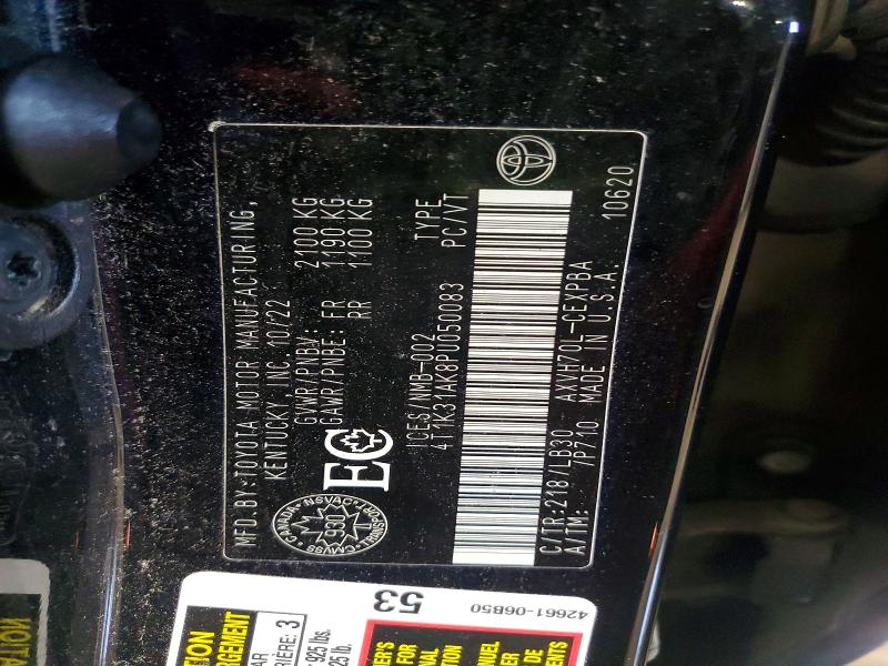 Продажа на аукционе авто 2023 Toyota Camry Xse, vin: 4T1K31AK8PU050083, номер лота: 72563085