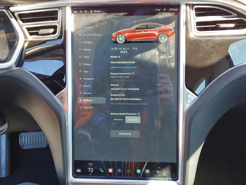 Продажа на аукционе авто 2013 Tesla Model S, vin: 5YJSA1CG8DFP27334, номер лота: 74963015
