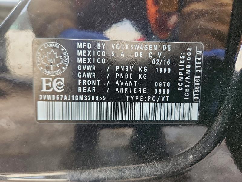 Aukcja sprzedaży 2016 Volkswagen Jetta, vin: 3VWD67AJ1GM328659, numer aukcji: 75543965