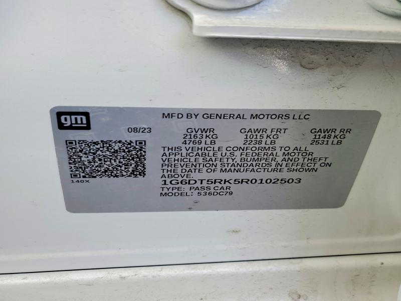 Auction sale of the 2024 Cadillac Ct5, vin: 1G6DT5RK5R0102503, lot number: 99567645