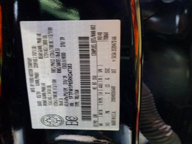 Aukcja sprzedaży 2024 Ford F150, vin: 1FTFW1P85RKD47383, numer aukcji: 72286725