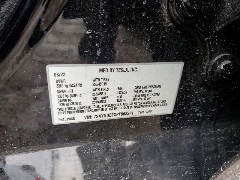 Продажа на аукционе авто 2023 Tesla Model Y, vin: 7SAYGDEEXPF868371, номер лота: 74617325