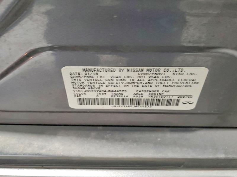 Aukcja sprzedaży 2018 Infiniti Q50, vin: JN1EV7AR4JM444573, numer aukcji: 73797095