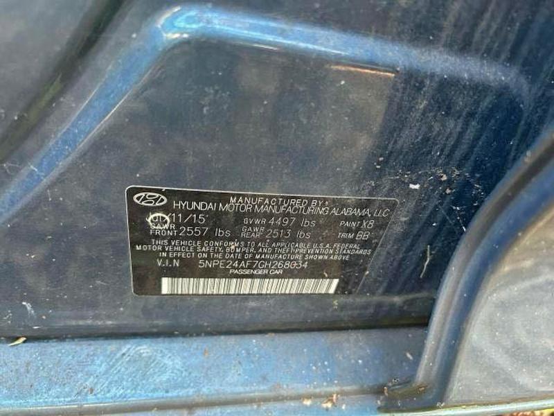 2016 Hyundai Sonata Se მანქანა იყიდება აუქციონზე, vin: 5NPE24AF7GH268034, აუქციონის ნომერი: 73972405
