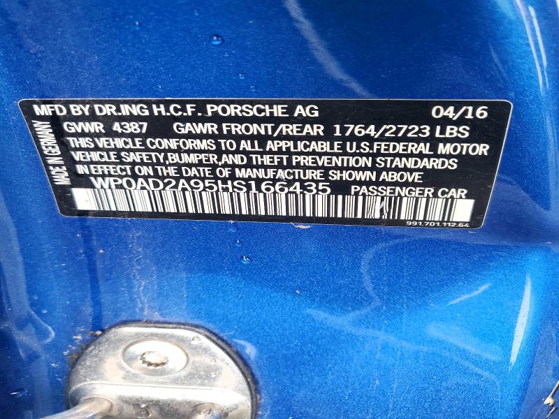 Продажа на аукционе авто 2017 Porsche 911 Turbo, vin: WP0AD2A95HS166435, номер лота: 73556335
