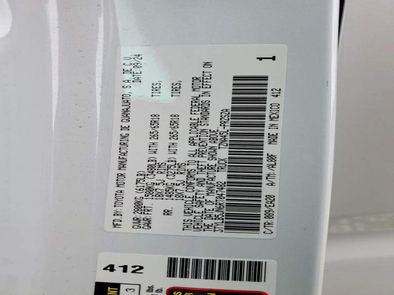 73548235 :رقم المزاد ، 3TYLB5JN6RT047482 vin ، 2024 Toyota Tacoma مزاد بيع