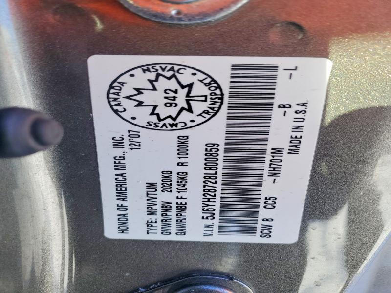 2008 Honda Element მანქანა იყიდება აუქციონზე, vin: 5J6YH28728L800859, აუქციონის ნომერი: 72960855
