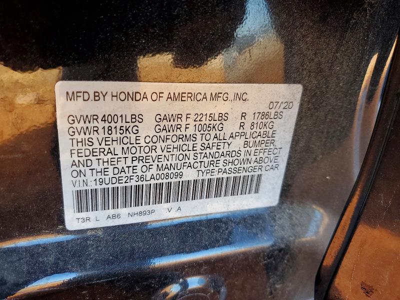 Продаж на аукціоні авто 2020 Acura Ilx, vin: 19UDE2F36LA008099, номер лоту: 99997625
