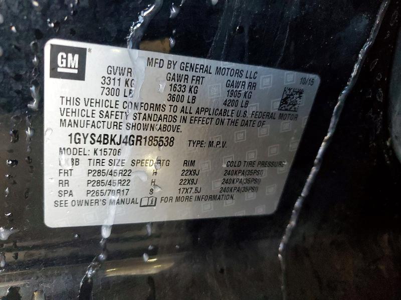 Продажа на аукционе авто 2016 Cadillac Escalade L, vin: 1GYS4BKJ4GR185538, номер лота: 74551035