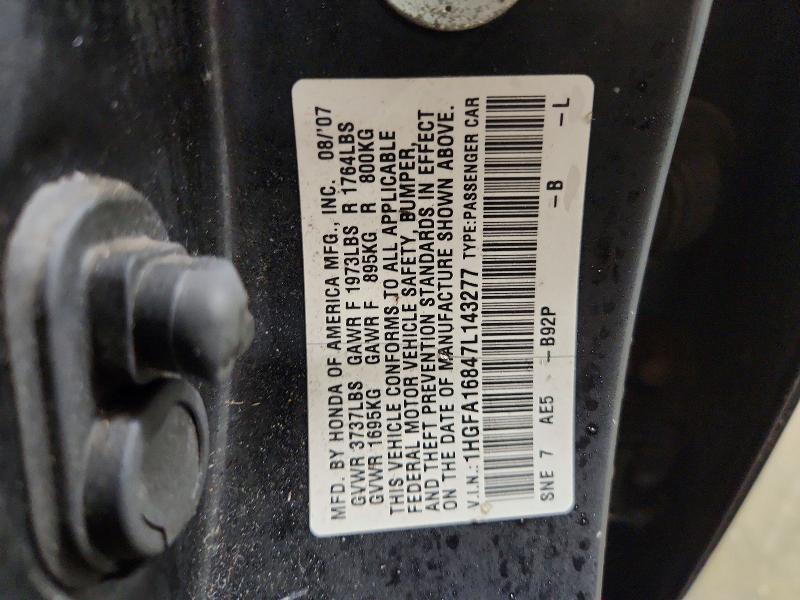 Продаж на аукціоні авто 2007 Honda Civic, vin: 1HGFA16847L143277, номер лоту: 74009325