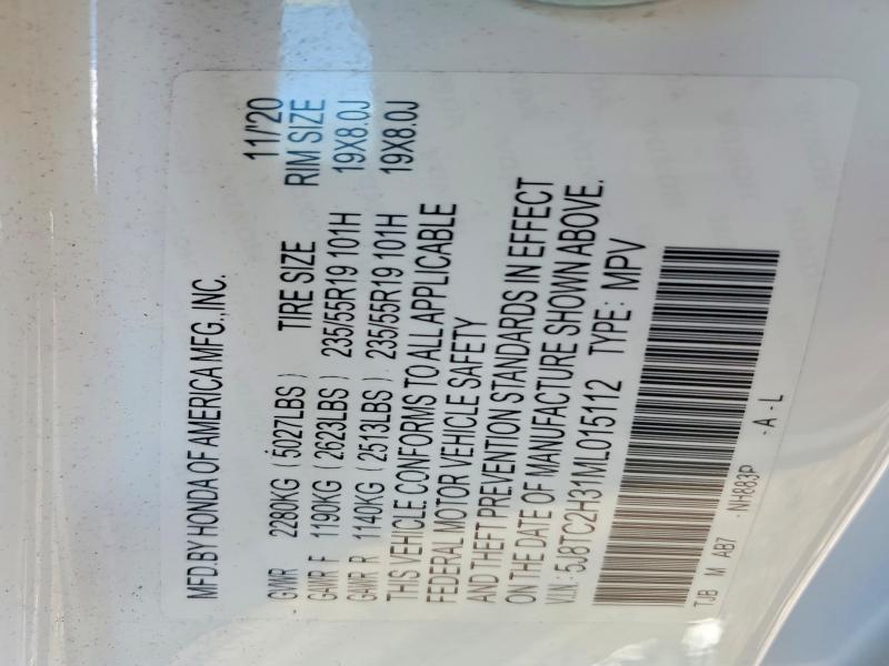 2021 Acura Rdx მანქანა იყიდება აუქციონზე, vin: 5J8TC2H31ML015112, აუქციონის ნომერი: 99295885