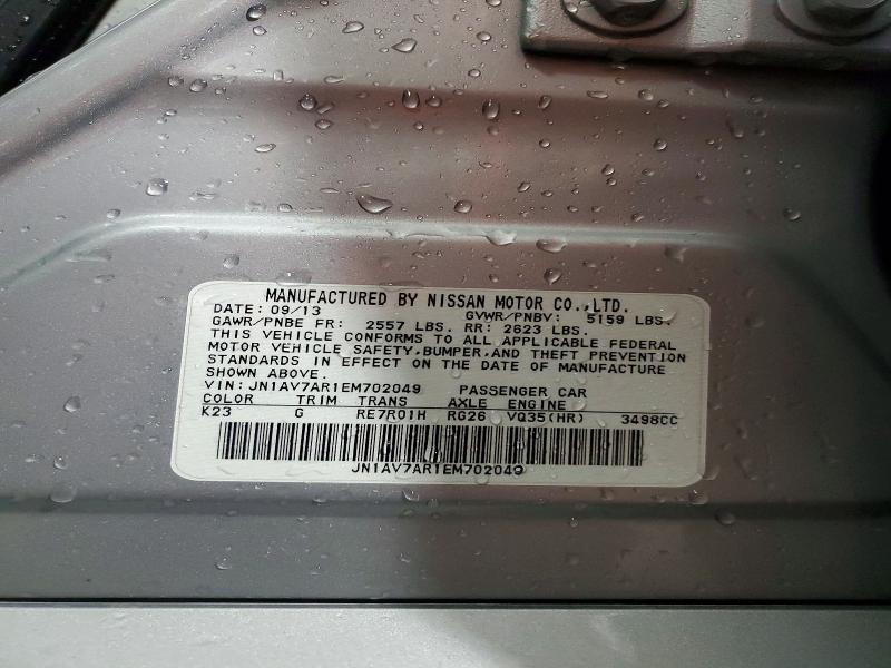 99534375 :رقم المزاد ، JN1AV7AR1EM702049 vin ، 2014 Infiniti Q50 مزاد بيع