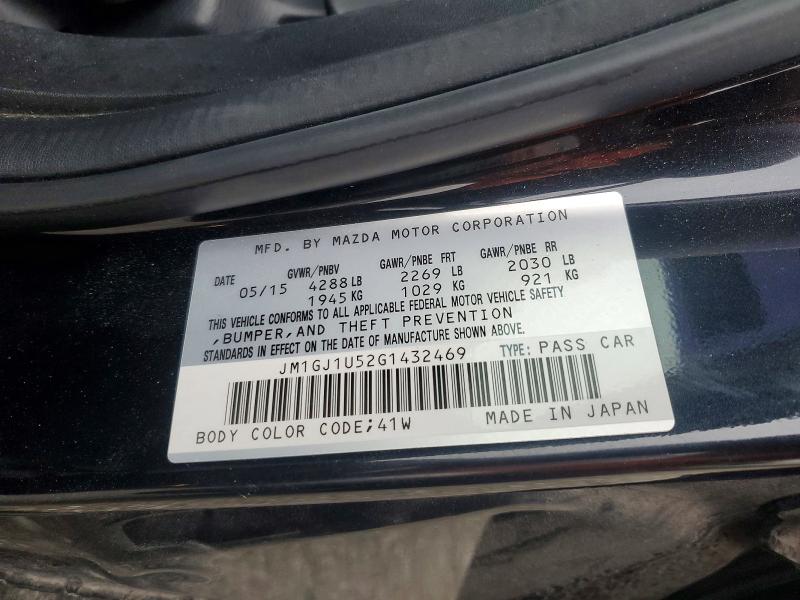 Продаж на аукціоні авто 2016 Mazda 6, vin: JM1GJ1U52G1432469, номер лоту: 98225595