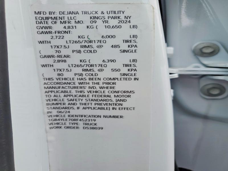 Продажа на аукционе авто 2024 Chevrolet Silverado, vin: 1GB4YLE70RF452319, номер лота: 70897546