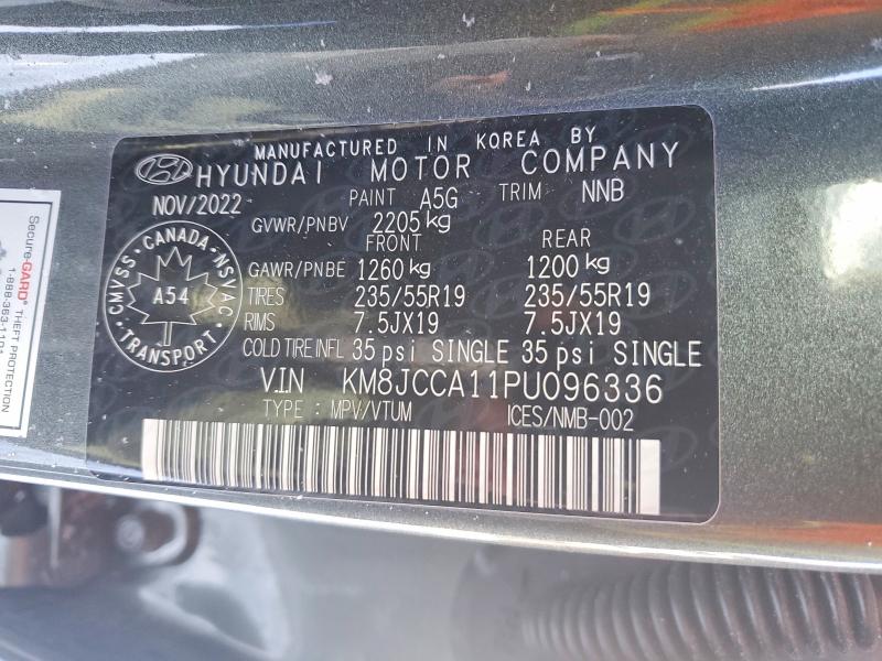 2023 Hyundai Tucson მანქანა იყიდება აუქციონზე, vin: KM8JCCA11PU096336, აუქციონის ნომერი: 72150415