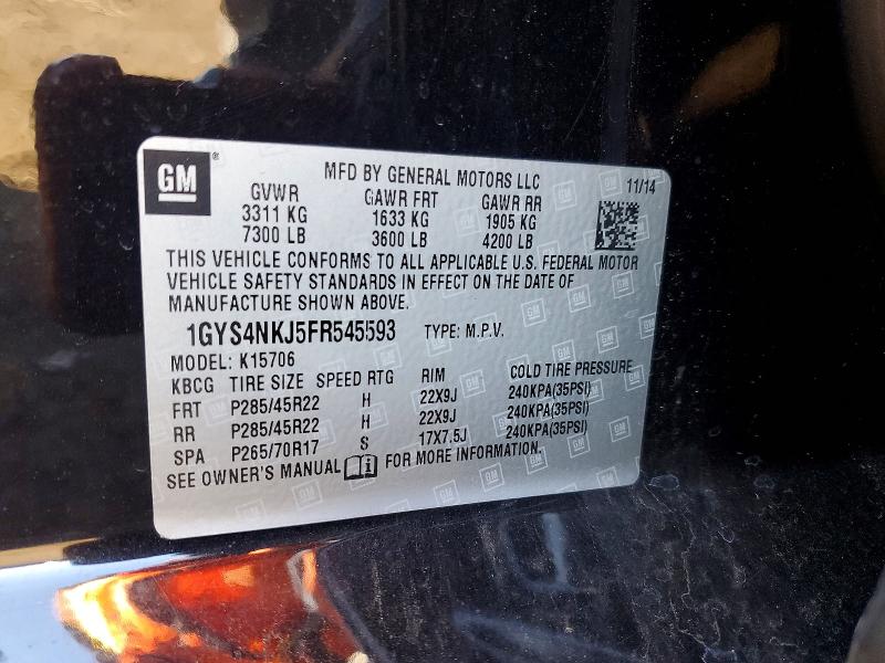 Продаж на аукціоні авто 2015 Cadillac Escalade, vin: 1GYS4NKJ5FR545593, номер лоту: 73090475