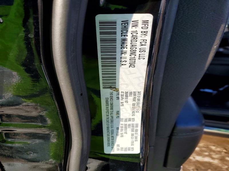 Aukcja sprzedaży 2022 Dodge Durango, vin: 1C4RDJAG8NC107042, numer aukcji: 74092135