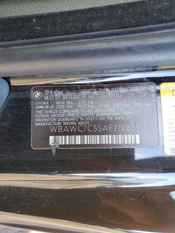 74557005 :رقم المزاد ، WBAWC7C55AE270831 vin ، 2010 Bmw 335 مزاد بيع