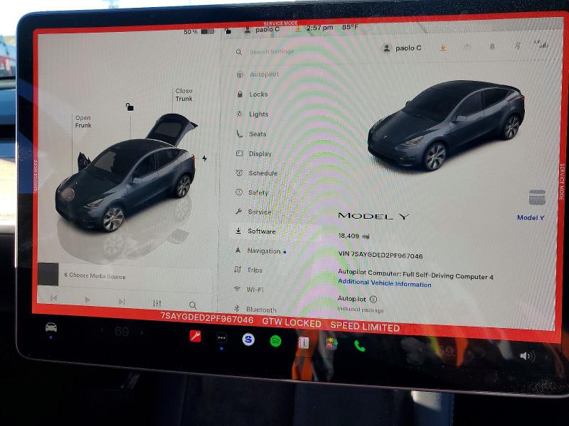 Продажа на аукционе авто 2023 Tesla Model Y, vin: 7SAYGDED2PF967046, номер лота: 73334585