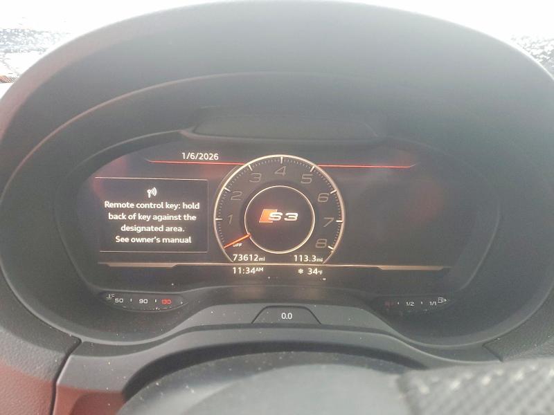 2017 Audi S3 მანქანა იყიდება აუქციონზე, vin: WAUF1GFF0H1046605, აუქციონის ნომერი: 99337315