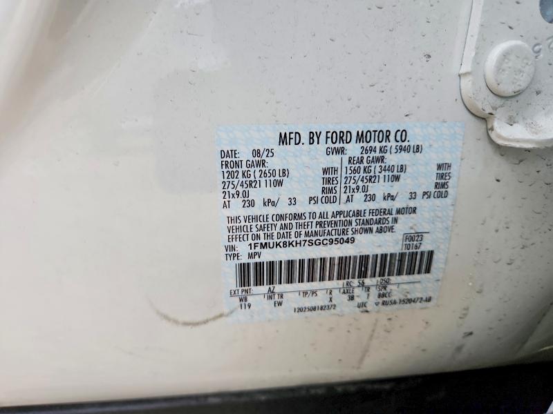 Продаж на аукціоні авто 2025 Ford Explorer, vin: 1FMUK8KH7SGC95049, номер лоту: 73531925