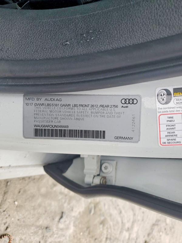 Aukcja sprzedaży 2018 Audi A6, vin: WAUG8AFCXJN046449, numer aukcji: 74109385