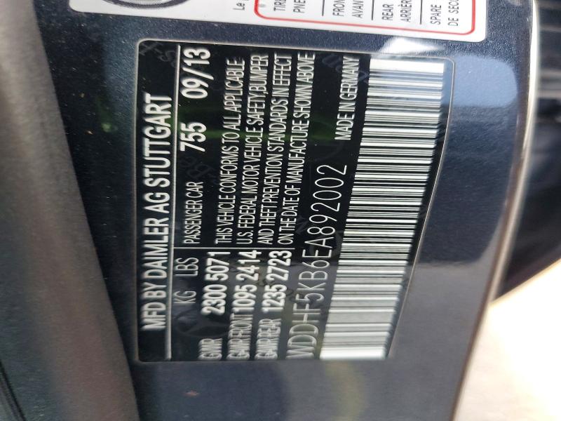 74408395 :رقم المزاد ، WDDHF5KB6EA892002 vin ، 2014 Mercedes-benz E 350 مزاد بيع