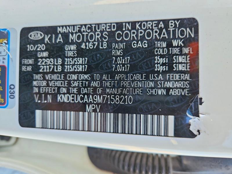 73905025 :رقم المزاد ، KNDEUCAA9M7158210 vin ، 2021 Kia Seltos S مزاد بيع
