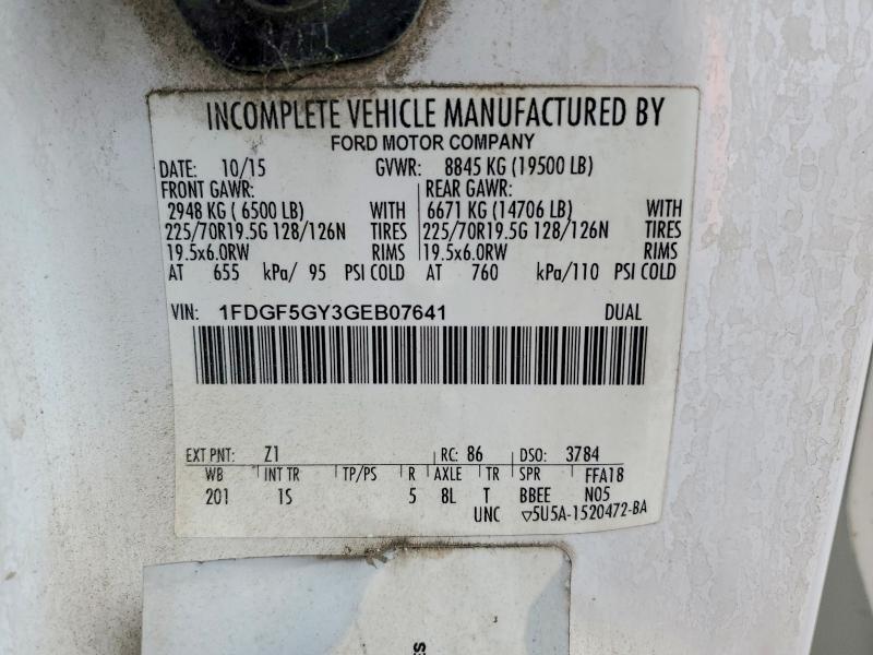 2016 Ford F550 Super მანქანა იყიდება აუქციონზე, vin: 1FDGF5GY3GEB07641, აუქციონის ნომერი: 72346675